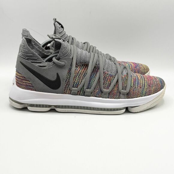 Nike KD 10 Multi-Color Fly Knit Basketball Sneakers 897815-900 - US Men’s 11 / E - Picture 1 of 12